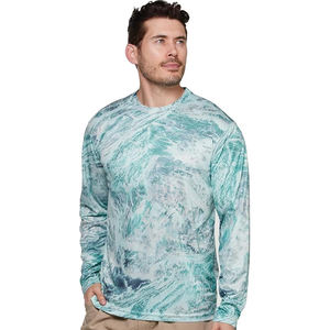 Camisa de pesca deportiva sólida de manga larga para hombre de la mejor calidad con protección UV Impresión digital personalizada transpirable - Product Image 1