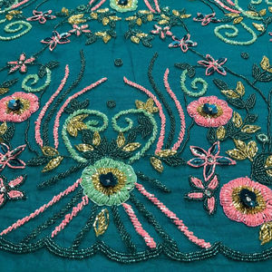 ผ้าลูกไม้ปักด้วยมือทำจากผ้างานหรูหราสำหรับแต่งชุดเดรสลายดอกไม้3D - Product Image 1