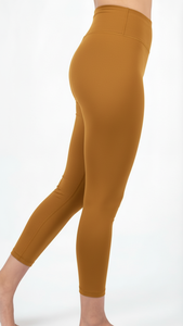 Leggings de sport pour femmes, taille haute, or topaze, OEM personnalisé, pantalon de yoga compressif, vêtements de sport actifs - Product Image 4