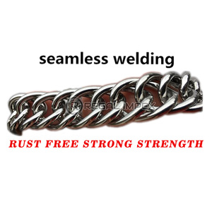 Chaîne gourmette à double maillon 23cm argent acier inoxydable pour chevaux animaux de compagnie utilisés mèches vente en gros équestres maréchal fournisseur Regal - Product Image 6