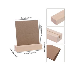 Handmade Solid Beech Wood Calendar Stand and Business Card Holder Various Styles Desktop Photo <b>Frame</b> and <b>Postcard</b> Display - Product Image 4