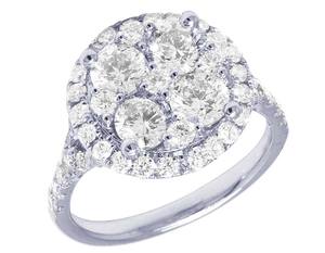 Anillo de diamantes de moissanita redondo elegante de alta calidad para mujer en compromiso perfecto, joyería de diamantes de aniversario o regalo - Product Image 1