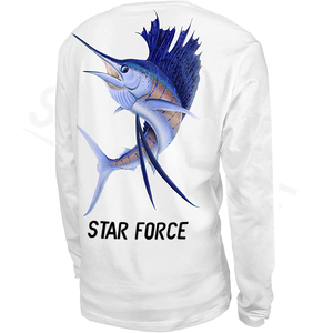 Camisetas de alta calidad Casual UPF50 + manga larga senderismo correr pesca camisa para hombre logotipo personalizado Uv pesca camiseta personalizada - Product Image 1