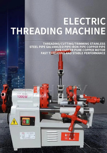 Machine de coupe et de filetage de tuyaux en PVC électrique entièrement automatique de 2 pouces, qualité industrielle, moteur universel compact 65, fileteuse de tuyaux - Product Image 6