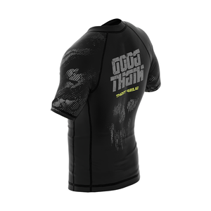 เสื้อรัดกล้ามเนื้อแขนสั้นแบบยูนิเซ็กซ์ ระบายอากาศได้ดี ลายพิมพ์ดิจิทัลสำหรับบราซิลเลียนยิวยิตสู ป้องกันแสงแดด UPF50+ ผลิตจากผ้ารักษ์โลก น้ำหนัก 220 กรัม รับผลิตแบบ OEM - Product Image 4