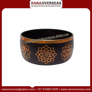Cuenco tibetano de latón con patrón de los siete chakras, técnica de fundición, temática budista para meditación, mindfulness y alivio del estrés - Product Image 5