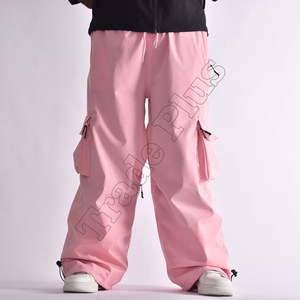 Pantalones de nieve de esquí para mujer de alta calidad 2025, cortavientos holgados impermeables a prueba de viento, estilo Hip Hop, cremallera calentada de talla grande - Product Image 1
