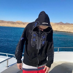 <b>Full</b> <b>Zip</b> <b>Up</b> <b>Hoodie</b> Custom Rhinestone Skull 3D Printing Long Sleeve Casual Plus Size <b>full</b> face <b>zip</b> <b>up</b> hoodies - Product Image 4