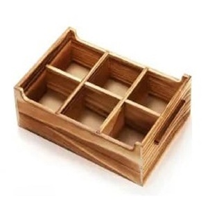 Boîte de rangement pour sacs à thé et à café en bois à compartiments multiples Boîte de rangement décorative rectangulaire pour comptoir de cuisine - Product Image 1