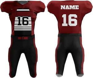 Conjunto de camiseta de fútbol americano de equipo adulto con cuello en V personalizado uniformes de alta calidad con logotipo personalizado e impresión - Product Image 6