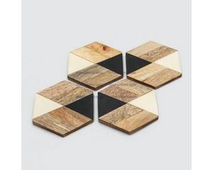 High Quality Nature Acacia Wood Epoxy Resin Best Coaster Cup Drink Round <b>Square</b> Acacia Wood En Best Coaster Epoxy Resin - Product Image 5
