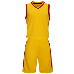 Ensemble d'uniformes de basketball personnalisés de qualité supérieure, 100 % polyester, grande taille, dernier style, respirant, sans manches - Product Image 3