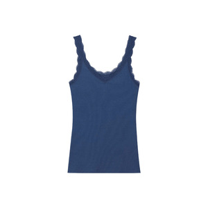 Débardeur doux pour femmes en coton côtelé extensible à 100% pour femmes, chemisiers et chemises en gros, sur mesure - Product Image 2