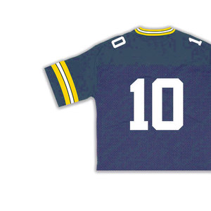 Maillot de football américain pour homme, col en V, manches courtes, maille 100% polyester, impression sublimée, numéro 10, maillots de football - Product Image 5