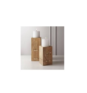 Artesanías indias Vela de madera natural de forma redonda de la mejor calidad para el hogar Boda Portavelas de luz de té decorativo al mejor precio - Product Image 3
