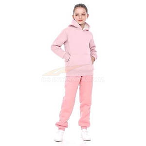 Kids Fleece <b>Hoodie</b> Sherpa Lined Pullover Warm Hooded Top for Cold Weather Casual Winter Wear Pink Color - Product Image 4