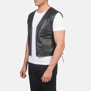 <b>Men's</b> High Quality Breathable Lightweight Leather <b>Vest</b> Custom Logo Printing Vintage Style Winter Outer Wear <b>Heated</b> Eco-Friendly - Product Image 2