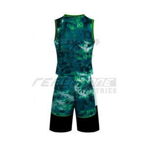 Uniforme de baloncesto personalizado para hombre, ajuste atlético, estilo veraniego bicolor, transpirable y personalizado con opciones de número y nombre - Product Image 2