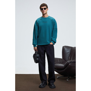 Sudadera GRIMELANGE HAL para Hombre, Corte Regular, Color Piedra, con Cuello Redondo, Diseño Estampado y Detalle de Costura Decorativa - Product Image 6