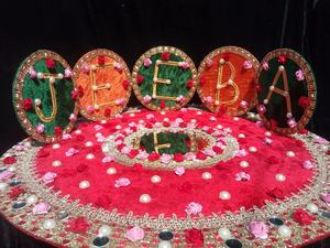 Cadeau Mehndi Assiettes Nouvelle Arrivée 2025 Fancy Net Wedding Tray mariage Mehndi Colorful Thaal OEM Serviced Customized Pecking - Product Image 4