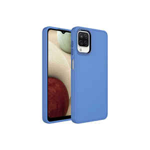 Coque de protection de luxe ASMA Luna pour Samsung Galaxy A22 4G, gris lavande, en silicone avec cadre métallique électroplaqué, la plus récente version Plus - Product Image 1