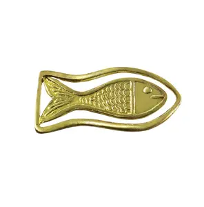 Latão Bookmark Admirável qualidade peixe relevo design histórico museus negócio presente acessórios qualidade exclusiva