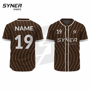 Uniforme de baseball d'équipe personnalisé, maillot de baseball sublimé avec impression intégrale, 100% polyester, unisexe, rétro, respirant, antibactérien - Product Image 3