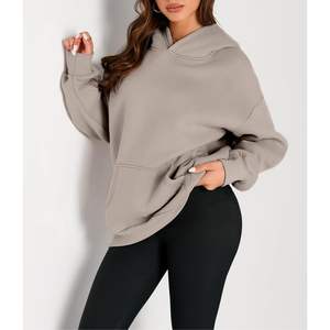 Sudadera con Capucha Extra Grande para Mujer de Alta Calidad, Transpirable, para Invierno, con Logotipo Personalizado, Sudadera con Capucha Gruesa para Mujer al por Mayor - Product Image 4