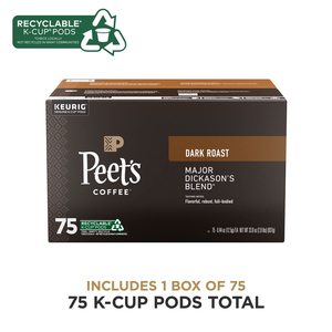 Peet's Coffee, Dark Roast Keurig K-Cup Pods, 100% Arabica Coffee - Major Dickason's Blend 75 Count - Product Image 4