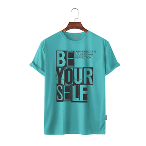 Camiseta de Hombre de Algodón Orgánico 100% Tejida, Venta al Por Mayor 2026, Logotipo Personalizado, Impresión Serigráfica, Ecológica, Fabricante OEM - Product Image 1