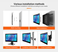 PC Todo en Uno Industrial Ultradelgado de 10 12 15 17 24 27 Pulgadas, IP65 Resistente al Agua, RK3568/RK3588, Panel Táctil Capacitivo Industrial, PC con Panel Android