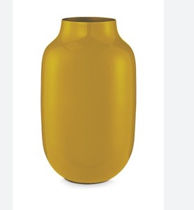 Infuse vibrant warmth and contemporary style Modern Bright Yellow / <b>Mustard</b> Decorative <b>Vase</b> silhouette and a subtle tapered neck - Product Image 1