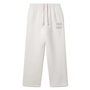 Pantalones Deportivos de Felpa de Algodón Extra Grandes Personalizados de Estilo Urbano para Hombre, Lavado Ácido Vintage, Serigrafía - Product Image 1