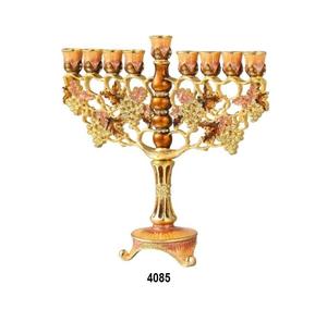 High Standard Classic <b>Bird</b> Silhouette Design Aluminum Pewter Menorah - Product Image 5