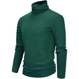 Wholesale Custom Modal <b>Men's</b> High Collar <b>Turtle</b> <b>Neck</b> Underwear Long-sleeved Shirt With <b>Neck</b> Gaiter - Product Image 1