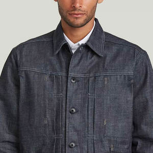 Wholesale Mens <b>Denim</b> Jacket Ripped Slim Jean Jacket <b>Coat</b> for Men - Product Image 2