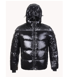 Chaqueta de Invierno Personalizada OEM, Impermeable, Transpirable, Reversible, con Capucha, Acolchada, Ligera, Brillante, de Poliéster para Hombre - Product Image 6