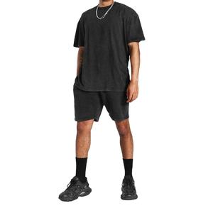 100% coton fait 2 pièces ensemble O cou t-shirts et shorts ensembles fabriqués au Pakistan haute qualité hommes été ensembles courts 2026 - Product Image 1