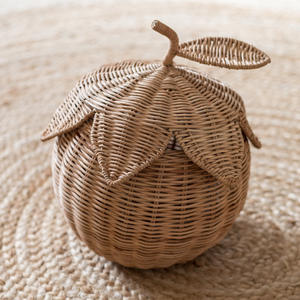 Cheap Wicker Baskets <b>Baby</b> Kid Children Best Gift Other Style Pear Fruit Shaped Rattan Hand Made Weaving <b>Storage</b> Basket - Product Image 4