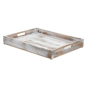 Plateau de service en bois de pin Plateau en bois fait à la main pour servir Plateaux décoratifs Taille personnalisée en bois et conceptions Fourniture de restaurant et d'hôtel - Product Image 1