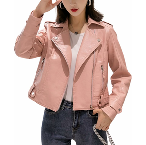 Nueva llegada chaqueta de cuero de alta calidad para mujer transpirable nuevo diseño chaqueta de cuero puro para la venta - Product Image 1