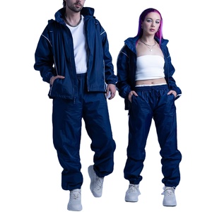 Survêtement décontracté en nylon imprimé élégant pour l'hiver, à capuche, unisexe, coupe-vent, écologique, tenue d'entraînement - Product Image 1