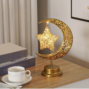 Portavelas Votivo de Metal con Forma de Luna Creciente para Celebración de Ramadán y Navidad 2026, Decoración Islámica Musulmana para Mesa del Hogar - Product Image 5