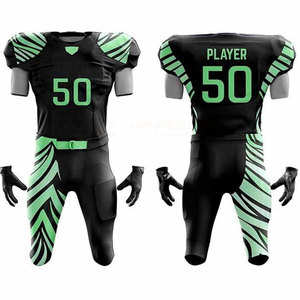 Diseña Tu Propio Logotipo, Uniforme de Fútbol Americano Sublimado, Servicio OEM, 100% Poliéster, Ligero, Transpirable, Mangas Cortas - Product Image 1
