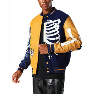 Vestes universitaires personnalisables style école, collège, sports, broderie, manches en cuir PU, corps en laine, fabricant OEM - Product Image 1