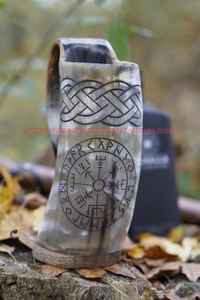 Taza para beber Viking Ale Horn Estilo medieval pulido para Navidad y Año Nuevo Precios competitivos - Product Image 3