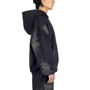 เสื้อมีฮู้ดผ้าฝ้าย100% สำหรับผู้ชายพิมพ์โลโก้แบบกำหนดเองเสื้อผ้าแนววินเทจหมึกสาดเสื้อมีฮู้ดแบบสวมหัว - Product Image 5