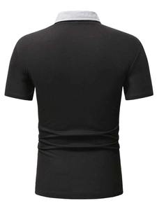 2025 hommes personnalisé imprimé pour chemise Style gothique respirant Spandex/coton tissu à la mode couleur unie manches courtes haute - Product Image 6