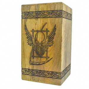 Urne maçonnique en bois Un hommage digne au symbole de la mort Urnes de crémation pour cendres humaines Urnes funéraires féminines pour cendres - Product Image 2