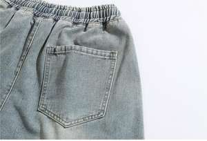 Pantalones cortos de gimnasia medios de verano para hombre personalizados al por mayor 100% algodón tejido deportivo Terry cordón Casual Logo impreso Jogger sólido - Product Image 6